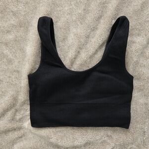 Gap Black Ribbed Crop Top